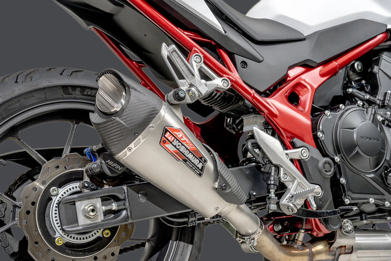 Yoshimura CB750 2025 AT2 Stainless Slip-On Exhaust - Stainless Muffler - 12760BP520