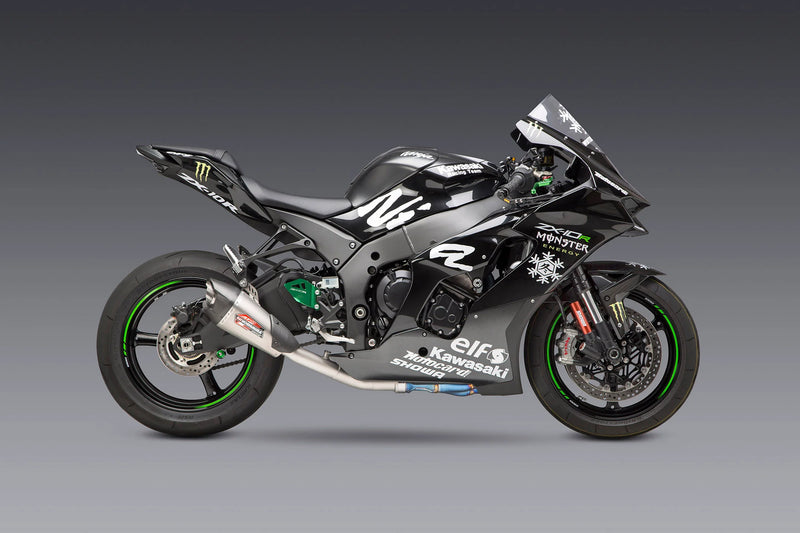 Yoshimura ZX-10R/RR 21-25 Race AT2 Stainless 3/4 Exhaust, w/ Stainless Muffler (14183CP520)