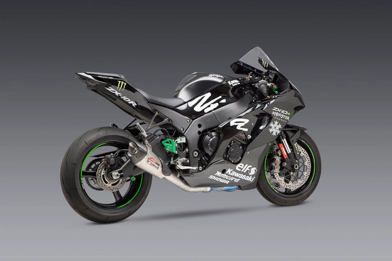 Yoshimura ZX-10R/RR 21-25 Race AT2 Stainless 3/4 Exhaust, w/ Stainless Muffler (14183CP520)
