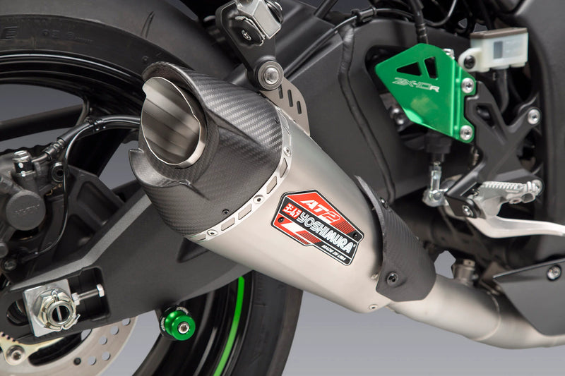 Yoshimura ZX-10R/RR 21-25 Race AT2 Stainless 3/4 Exhaust, w/ Stainless Muffler (14183CP520)