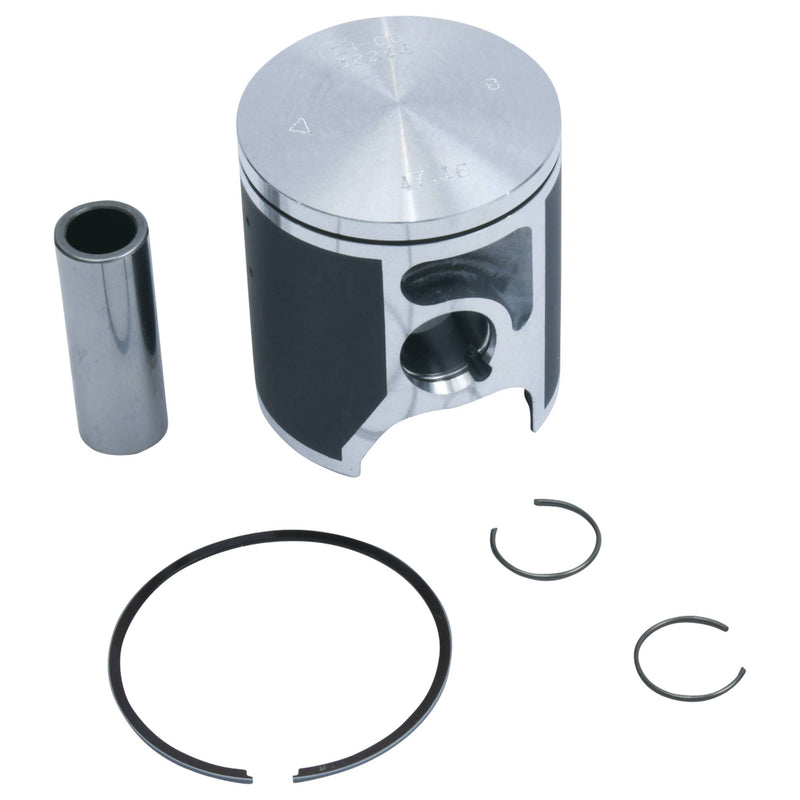 Vertex Cast Replica Piston kit; Kit includes: Piston, rings, pin, clips (Piston, Ring Set, & Circlips).Yamaha YZ85 2018-19 47.46MM (V-24370B)