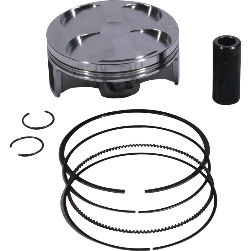 Vertex Forged Replica Piston kit; Kit includes: Piston, rings, pin, clips (Piston, Ring Set, & Circlips).Yamaha YZ250F 76.95mm 13.8:1 CR 2019 (V-24371A)