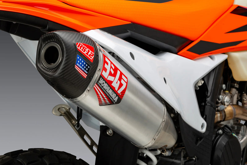 Yoshimura KTM 500EXC-F/350EXC-F 2024 RS-12 Stainless Slip-On Exhaust, w/ Aluminium Muffler (265022S320)