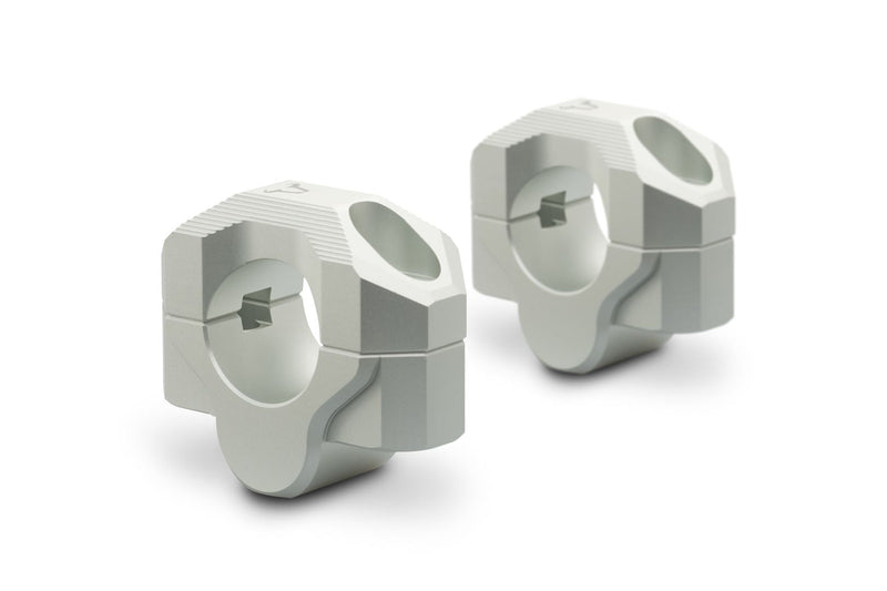 Bar riser for diam 28 mm handlebar.H=20 mm. Silver. Milled.(LEH.00.039.20201/S)