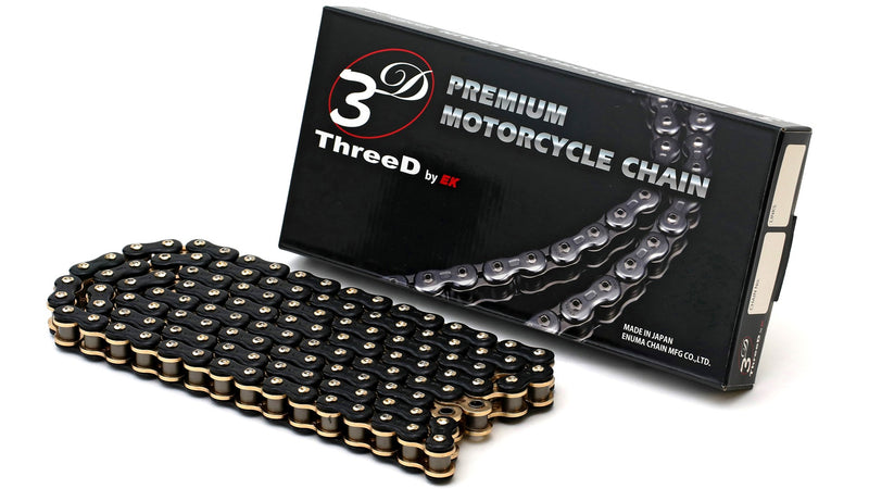 EK 525 3D L Series Black and Gold Chain 124 Link