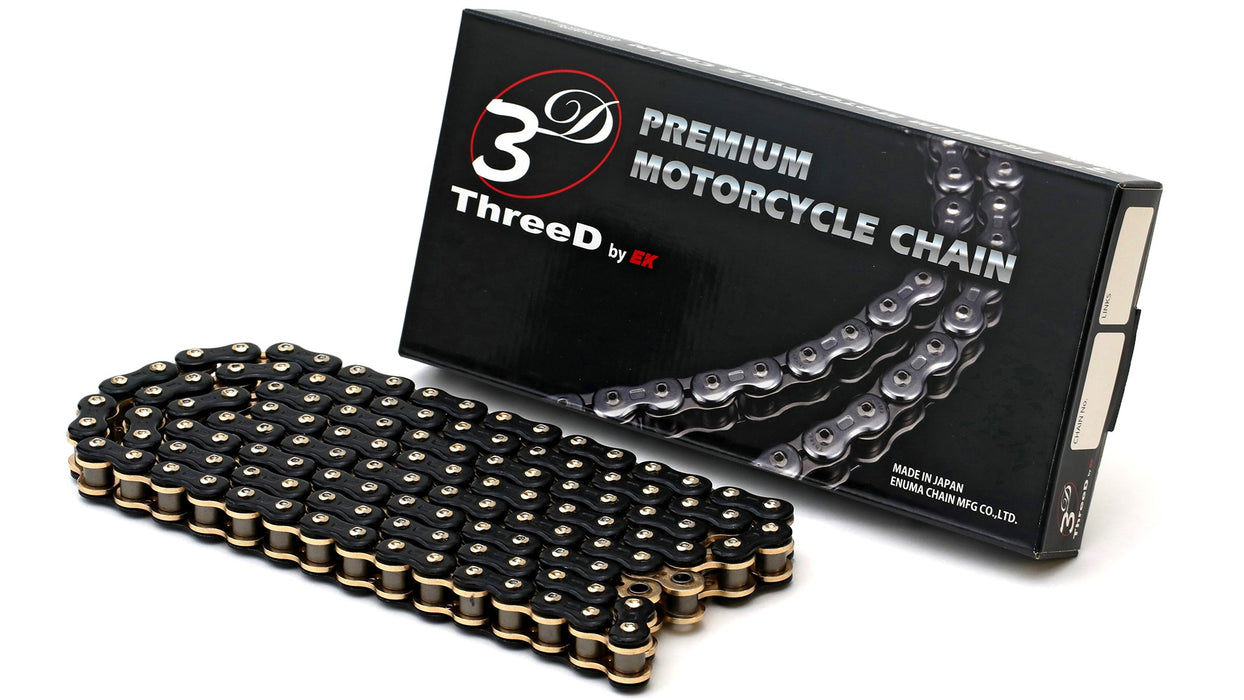 EK 530 3D L Series Black and Gold Chain 122 Link