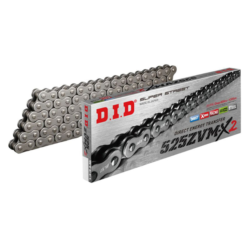 D.I.D Drive Chains - 525ZVM-X2 -122 ZB Super Street X-Ring