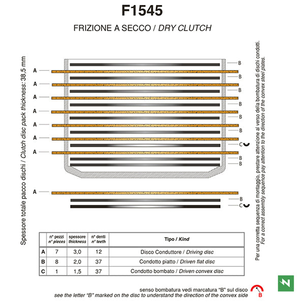 Newfren - Clutch Kit - Fibres (1-F1545)
