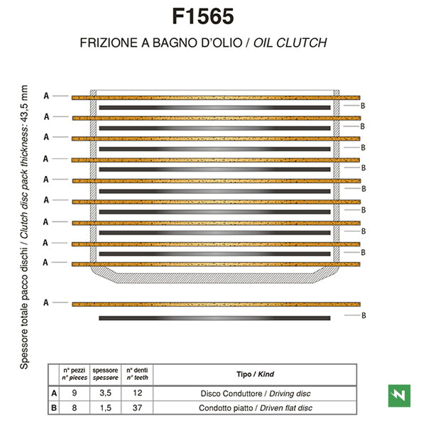 Newfren - Clutch Kit - Fibres & Steels (1-F1565AC)