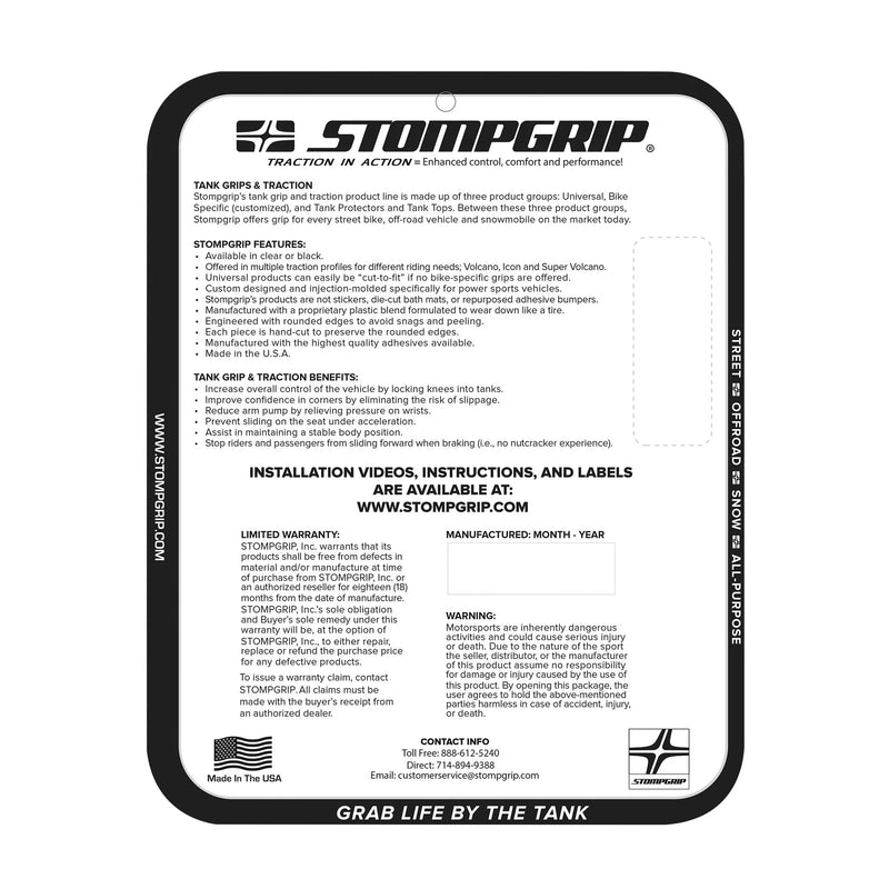 Stompgrip - Yamaha MT-09 14-20 Tank Grips (0092-1)