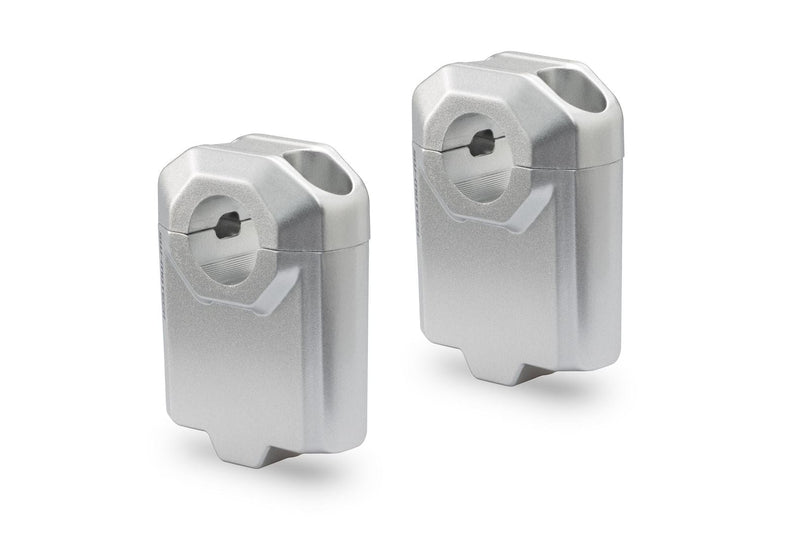 Bar riser for diam 22 mm handlebar. H=50 mm. Silver. (LEH.00.039.22001.50/S)  [Clearance]
