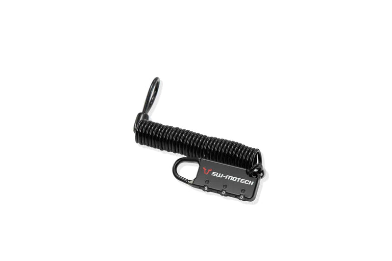 Cable lock for motorcycle luggage. Black. Combination lock. 180 cm. (BC.LOC.00.002.10100/B)  [Clearance]