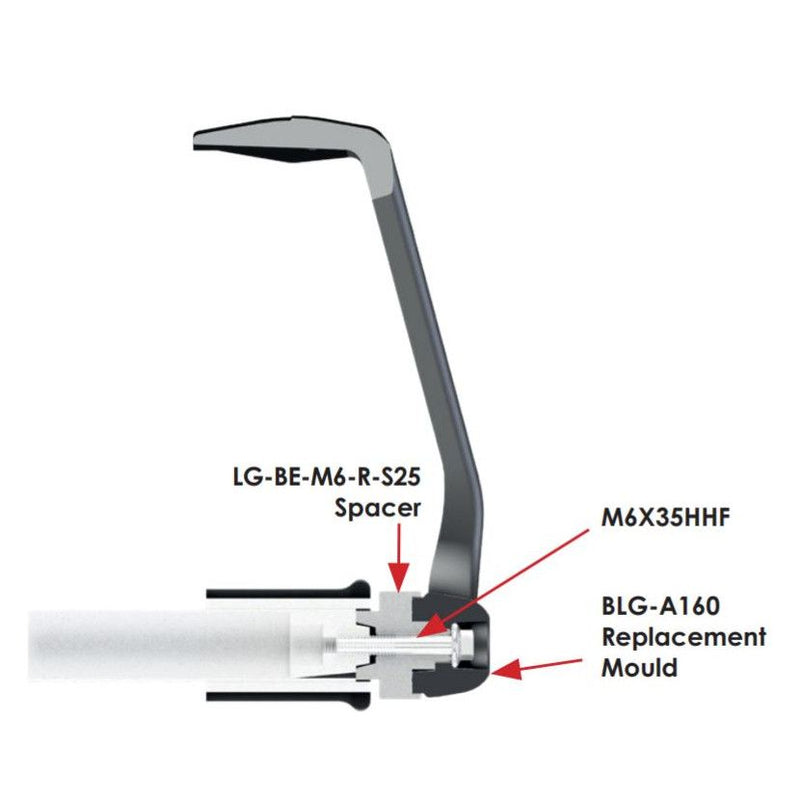 GBRacing Brake Lever Guard A160 for Yamaha YZF-R1 YZF-R6 YZF-R7 (BLG-R1-2006-GBR)