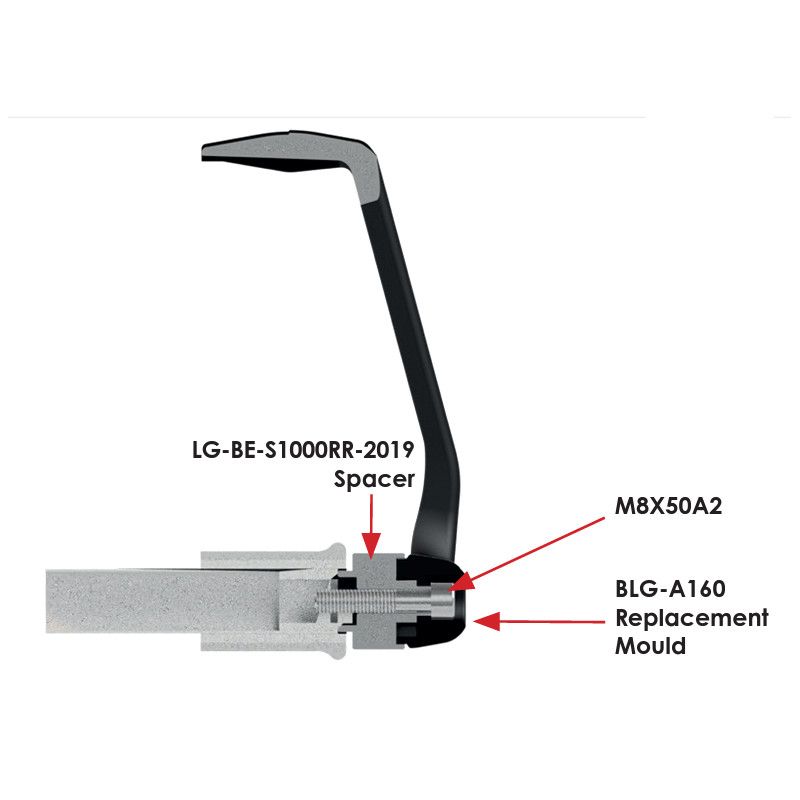 GBRacing Brake Lever Guard A160 for BMW S1000RR M1000RR (BLG-S1000RR-2019-GBR)