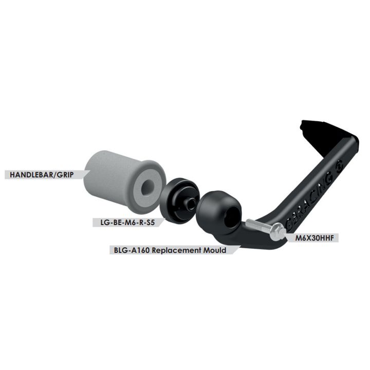 GBRacing Brake Lever Guard A160 M6 with 5mm Spacer (BLG-S5-A160-GBR)