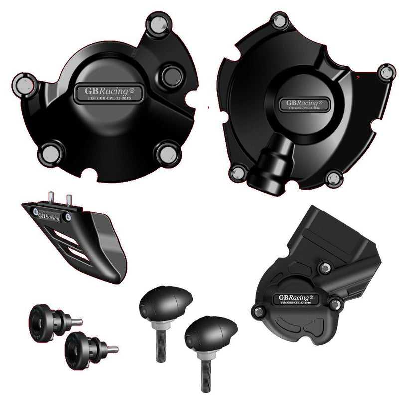 GBRacing Crash Protection Bundle (Race) for Yamaha YZF-R1 YZF-R1M (CP-R1-2019-R-CS-GBR)