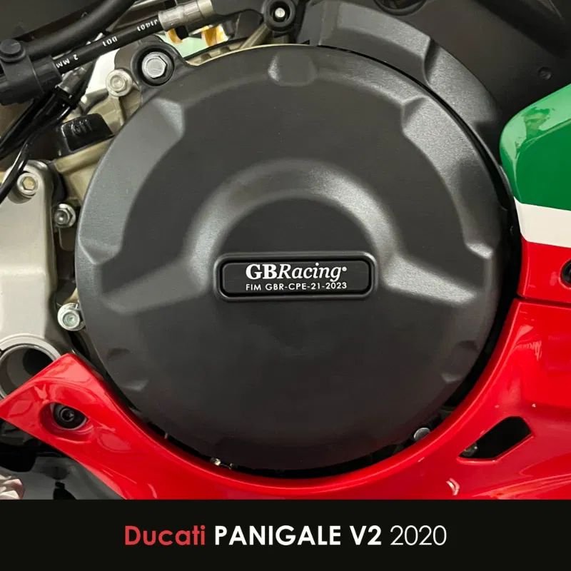 GBRacing Engine Case Cover Set for Ducati Panigale V2 2020 - 2024 (EC-V2-2020-SET-GBR)