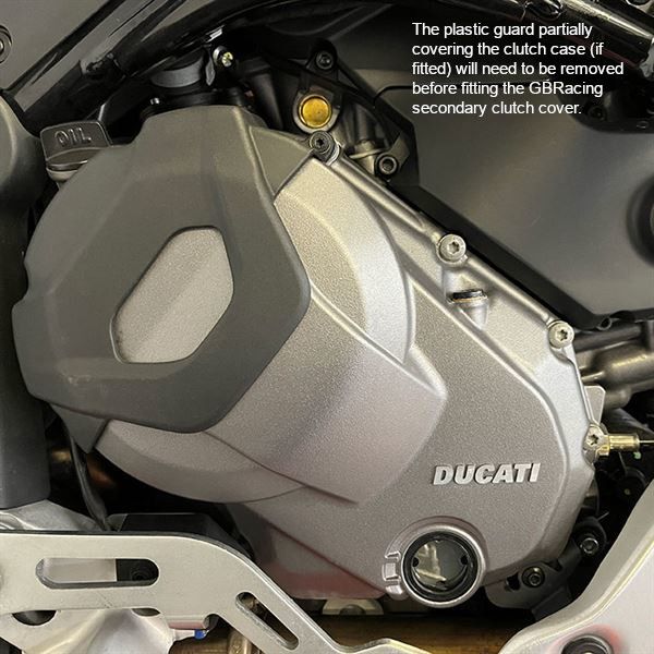 GBRacing Clutch Case Cover for Ducati V2 DesertX Multistrada Monster (EC-V2-950-2021-2-GBR)