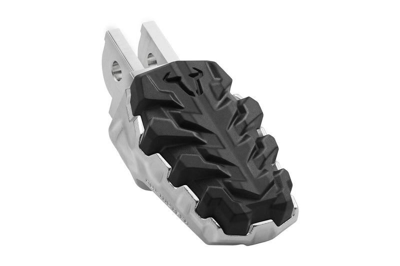 EVO footrest kit.Silver/black. MV Agusta Enduro Veloce (23-).(FRS.28.112.10000)
