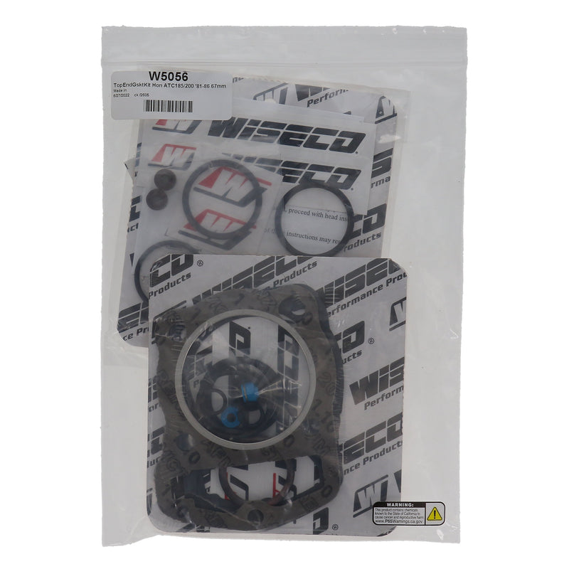 Wiseco All Terrain Vehicle, 4 Stroke Gasket GASKET Kit - HONDA ATC 185/200 81-86 67mm (W-W5056)