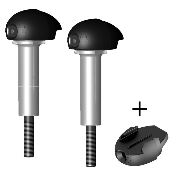 GBRacing Bullet Frame Slider Set (Street) for Kawasaki Z900 GoPro™ Camera Mount bundle (FS-ZX-25R-2020-S)