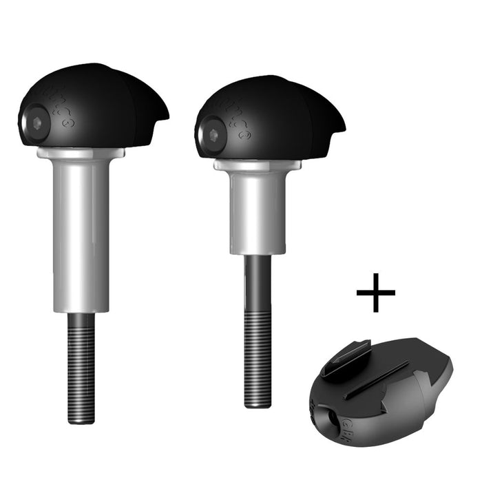 GBRacing Bullet Frame Sliders (Race) for Kawasaki ZX-6R GoPro™ Camera Mount bundle (FS-ZX6-2009-R-GPR)