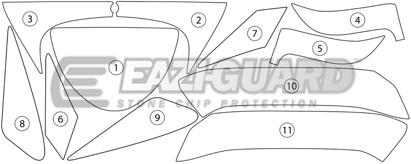 Eazi-Guard Paint Protection Film for Aprilia Tuono V4 R (2011-2014) GUARDAPR002