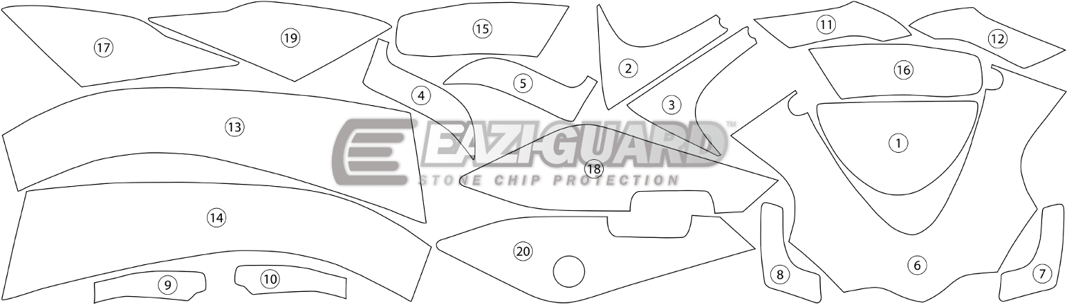 Eazi-Guard Paint Protection Film for Aprilia RSV4 (2015-2017) GUARDAPR003