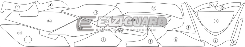 Eazi-Guard Paint Protection Film for Aprilia Tuono V4 (2015-2017) GUARDAPR004