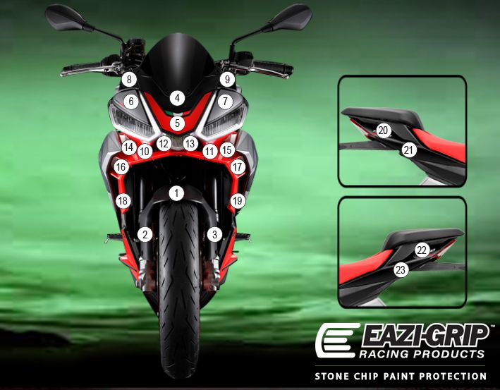 Eazi-Guard Paint Protection Film for Aprilia Tuono 660 GUARDAPR006