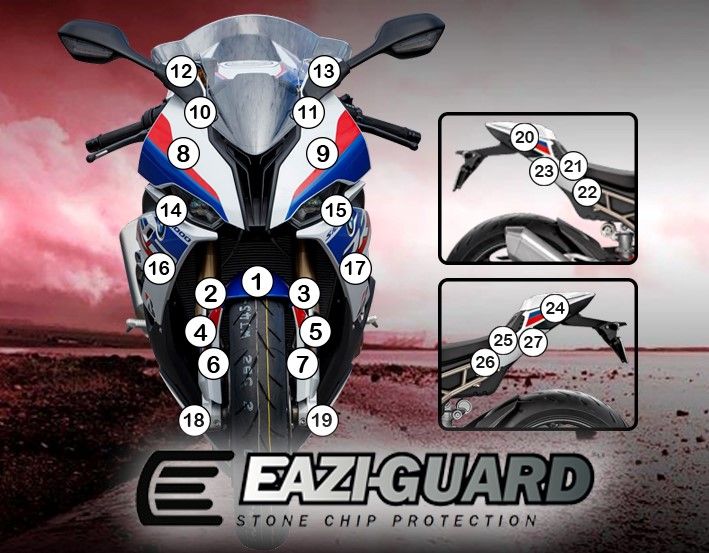 Eazi-Guard Paint Protection Film for BMW S1000RR (2019-2022) GUARDBMW008