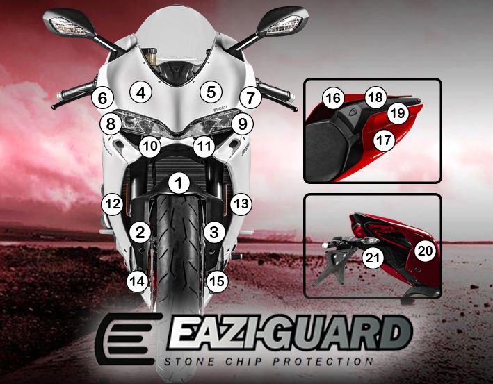 Eazi-Guard Paint Protection Film for Ducati Panigale 1299 GUARDDUC001