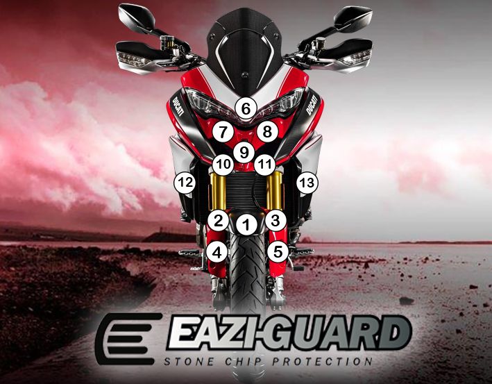 Eazi-Guard Paint Protection Film for Ducati Multistrada 1200 (2015-2017) GUARDDUC003
