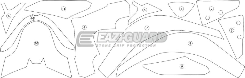 Eazi-Guard Paint Protection Film for Ducati SuperSport (2017-2020) GUARDDUC007