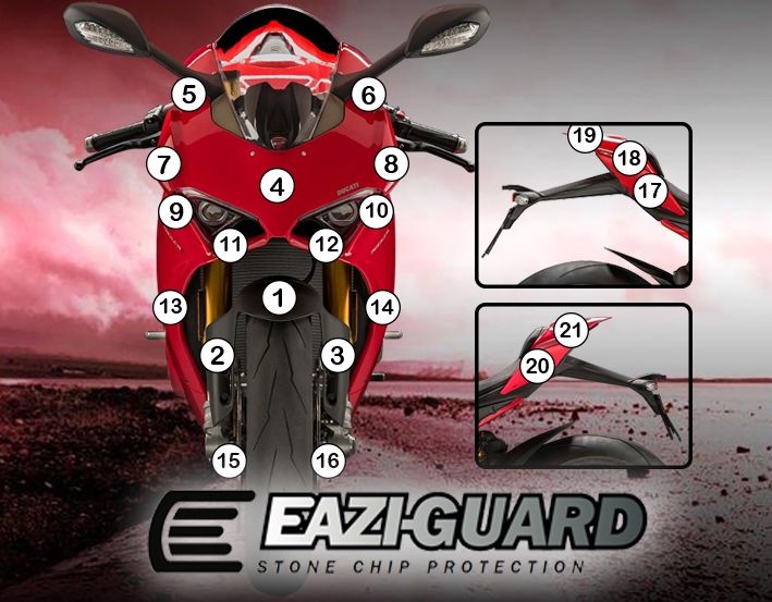 Eazi-Guard Paint Protection Film for Ducati Panigale V4 (2018-2019) GUARDDUC008