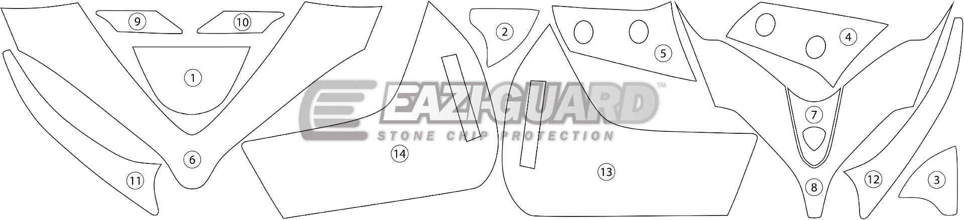 Eazi-Guard Paint Protection Film for Ducati Multistrada 1260 1260S GUARDDUC010