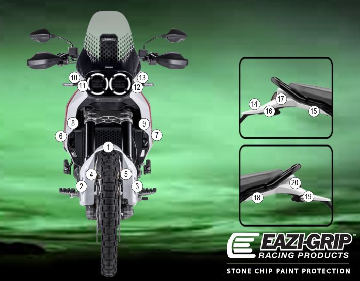 Eazi-Guard Paint Protection Film for Ducati DesertX GUARDDUC021