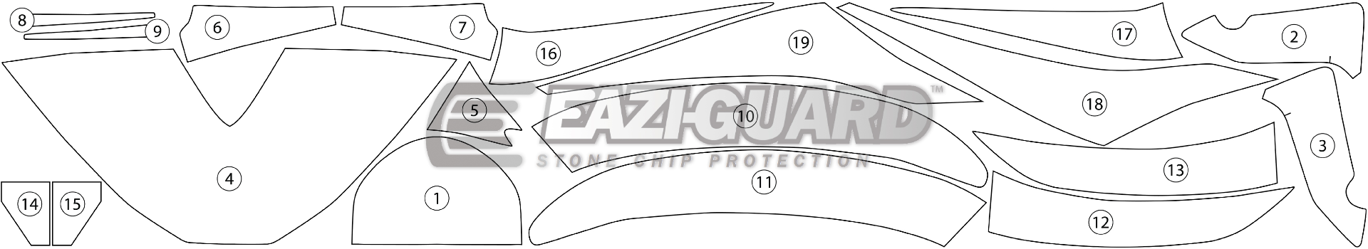 Eazi-Guard Paint Protection Film for Honda CBR1000RR (2012-2016) GUARDHON002