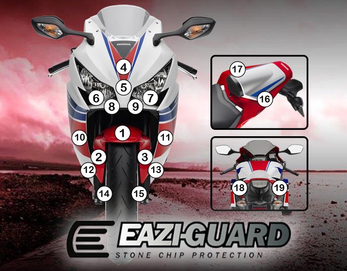 Eazi-Guard Paint Protection Film for Honda CBR1000RR (2012-2016) GUARDHON002