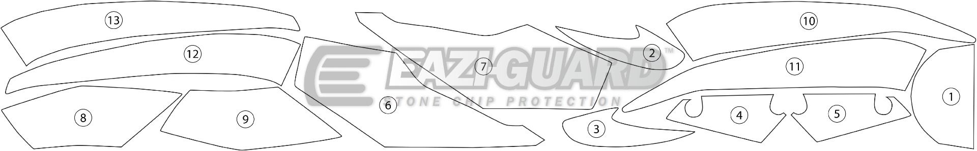 Eazi-Guard Paint Protection Film for Honda CBR650F (2014-2018) GUARDHON004