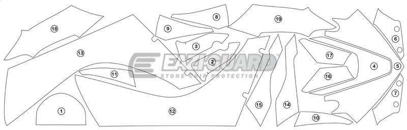 Eazi-Guard Paint Protection Film for Honda CBR1000RR (2017-2019) GUARDHON006