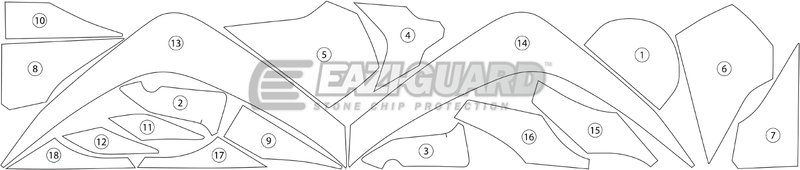 Eazi-Guard Paint Protection Film for Honda VFR800 (2014–2017 GUARDHON008