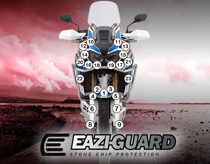 Eazi-Guard Paint Protection Film for Honda Africa Twin Adventure Sports (2018–2019) GUARDHON010