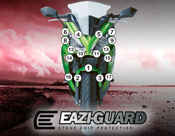 Eazi-Guard Paint Protection Film for Kawasaki Ninja 650 (2012-2016) GUARDKAW001