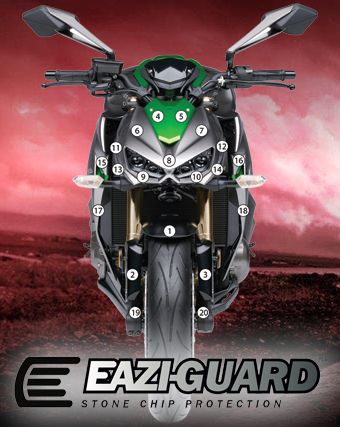Eazi-Guard Paint Protection Film for Kawasaki Z1000 (2014-2017) GUARDKAW004