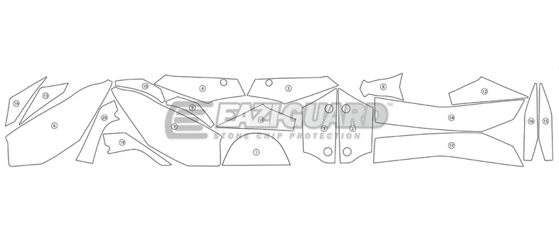 Eazi-Guard Paint Protection Film for Kawasaki Z1000 (2014-2017) GUARDKAW004