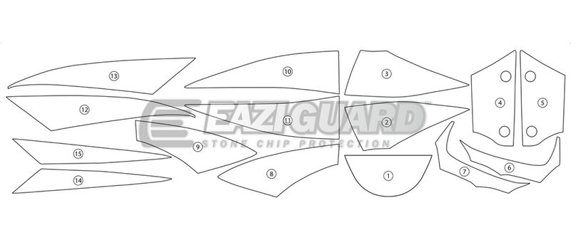 Eazi-Guard Paint Protection Film for Kawasaki Ninja 1000 (2011-2016) GUARDKAW005