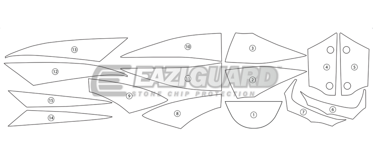 Eazi-Guard Paint Protection Film for Kawasaki Ninja 1000 (2011-2016) GUARDKAW005