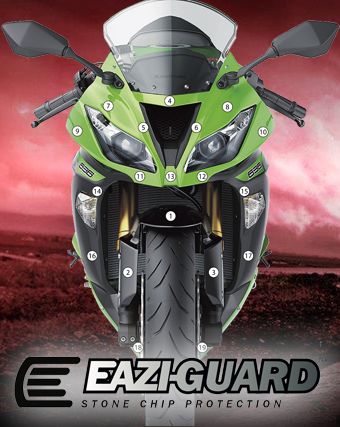 Eazi-Guard Paint Protection Film for Kawasaki ZX-6R (2013-2016) GUARDKAW006