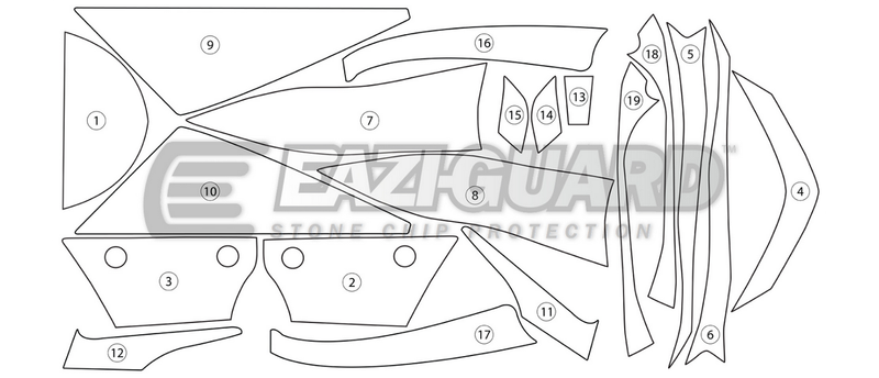 Eazi-Guard Paint Protection Film for Kawasaki ZX-6R (2013-2016) GUARDKAW006